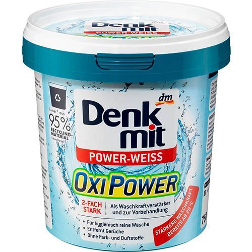 Плямовивідник Відбілювач для Білих речей Denkmit Power Weiss Oxi Power Денкміт Сила Кисню для Світлих Відро 750г