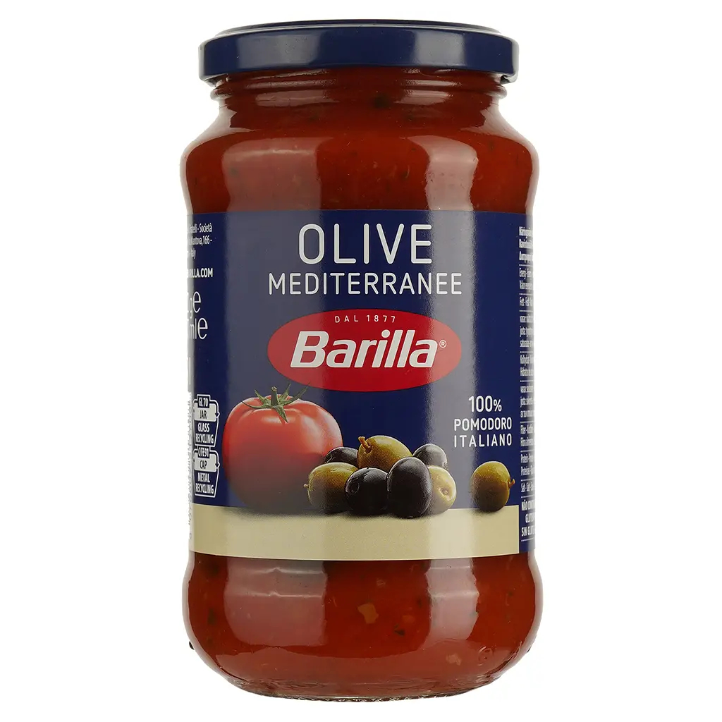 Соус Середземноморський Barilla Mediterranee Olive Барілла томати з Оливками склобаночка Червоний 400г