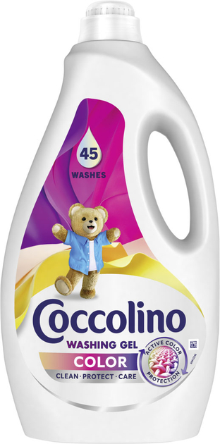 Гель для Кольорового прання Coccolino Washing Gel Color Protection Active Clean Care Коколіно Актив Захист Кольорів 45прань 1800мл