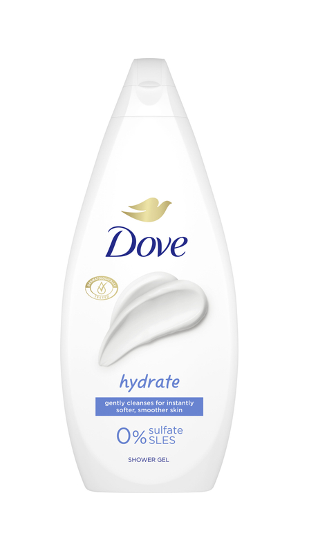 Гель для душа Зволожуючий Dove Hydrate Gently cleanses Nutrium Moisture Softer No SLS Дав миттєве Помякшення Гладкість шкіри 720мл