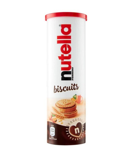 Печиво бісквітне з кремом Нутелла Nutella Biscuits Ferrero Фереро злакове з фундуком Тубус 12шт 166г