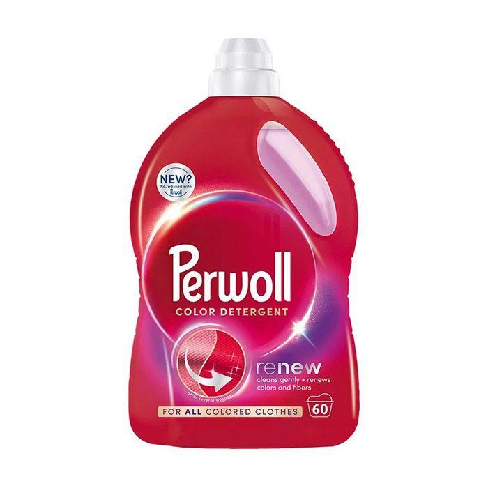 Гель для прання Кольорових тканин Perwoll Color Detergent Renew Gently Effect Перволь Відновлення Кольорів 60прань 3000мл
