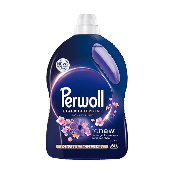 Гель для прання Чорних тканин Perwoll Black Detergent Renew Gently Dark Bloom Effect Перволь Відновлення Кольорів 60прань 3000мл