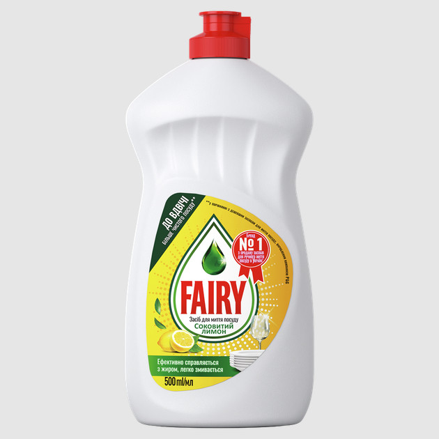 Засіб Гель для миття посуду Fairy Juicy Lemon Фейрі Соковитий лимон ефективний антижир 500мл