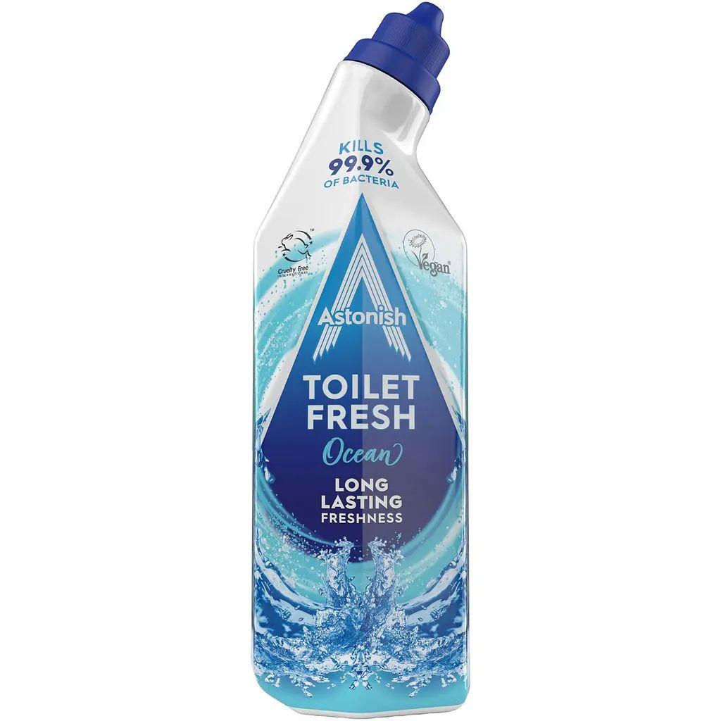 Гель для очищення унітазів Антибактеріальний Astonish Toilet Fresh Long Lasting Ocean Астоніш Тривала свіжість бриз Океану 750мл