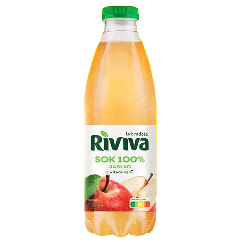 Сік яблучний Riviva Sok 100% Jablko z witamina C Рівіва натуральний з вітаміном С Пляшка 1000мл