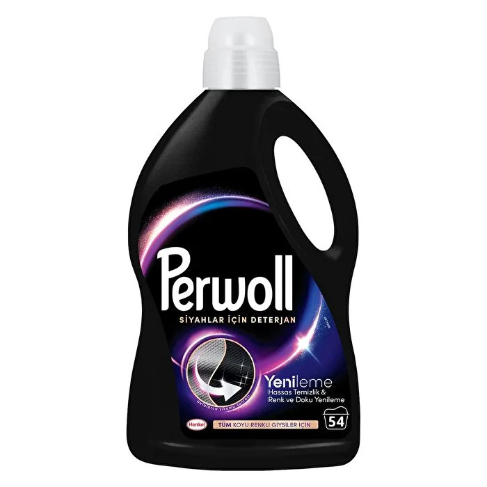 Гель для прання Чорних тканин Perwoll Detergent Black Renewal Gently Dark Effect Перволь Відновлення Кольорів 54прань 2970мл