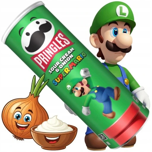 Чіпси картопляні Pringles Super Mario Sour Cream&Onion Princess Прінглз Супер Маріо Сметана та Цибуля Тубус 165г