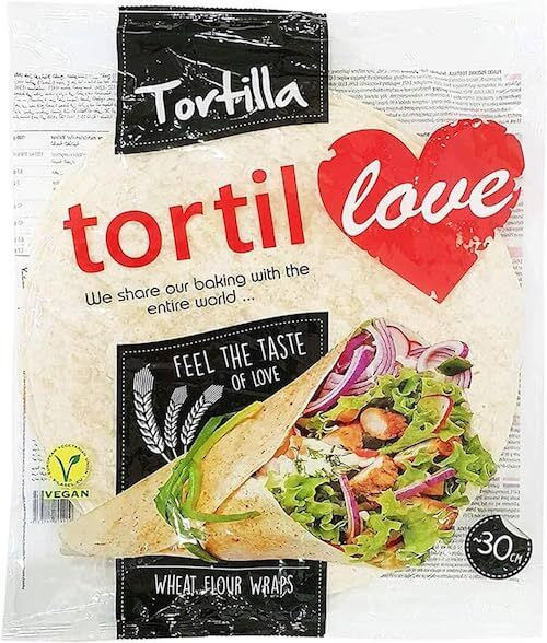 Хлібці Тортилья з Пшеничного борошна гріль Tortilla Tortil Love Wheat Flour Wraps Тортілла млинці круглі 30см 6шт 250г