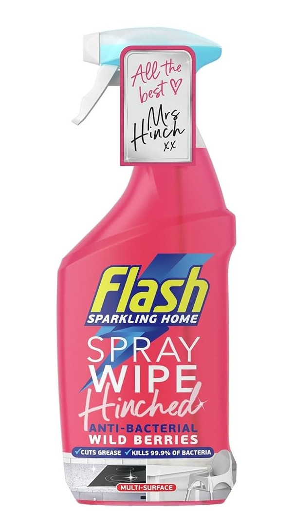 Засіб для чищення Мультиповерхонь Спрей Flash Sparkling Home Spray Wipe Hinched Флеш антибактеріальний аромат лісових ягід 800мл