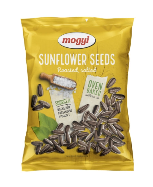 Насіння Соняшника Біле Mogyi Sunflower Seeds Roasted Salted Модьі з сіллю Смажене без масла вакуум Пакет 60г