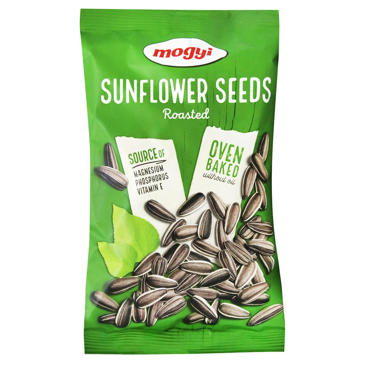 Насіння Соняшника Біле Mogyi Sunflower Seeds Roasted Big Модьі без солі Смажене без масла вакуум Пакет 200г