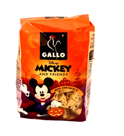 Макарони Дитячі Мультяшні Gallo Disney Mickey&Friends Helloween Pasta Галло Паста Дісней Мікі Мауз Хеловін білі Пакет 300г