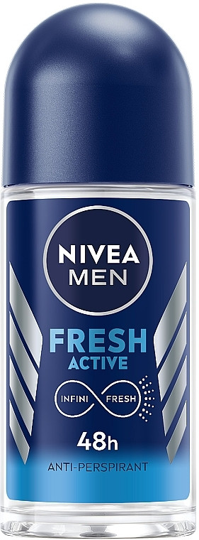Антиперспірант Шариковий Nivea MEN Fresh Active Infini Formula Antipersperant 48h Нівеа Активна Свіжість Інфіні Фреш 50мл