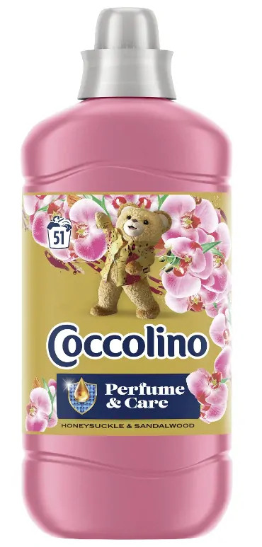 Ополіскувач для білизни Парфумований Coccolino Perfume&Care Honeysuckle&Sandalwood Коколіно Жимолость Сандал 51 прання 1250мл