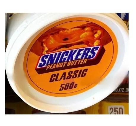 Шоколадно-арахісова паста Snickers Peanut Butter Classic do Smarowania Снікерс Классік для Намазування Відерко 500г