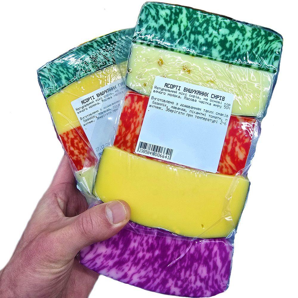 Набір сирів 5 Кольорів Сирна Долина Color Cheese Асорті Вишуканих сирів Мікс напівтверді 600г