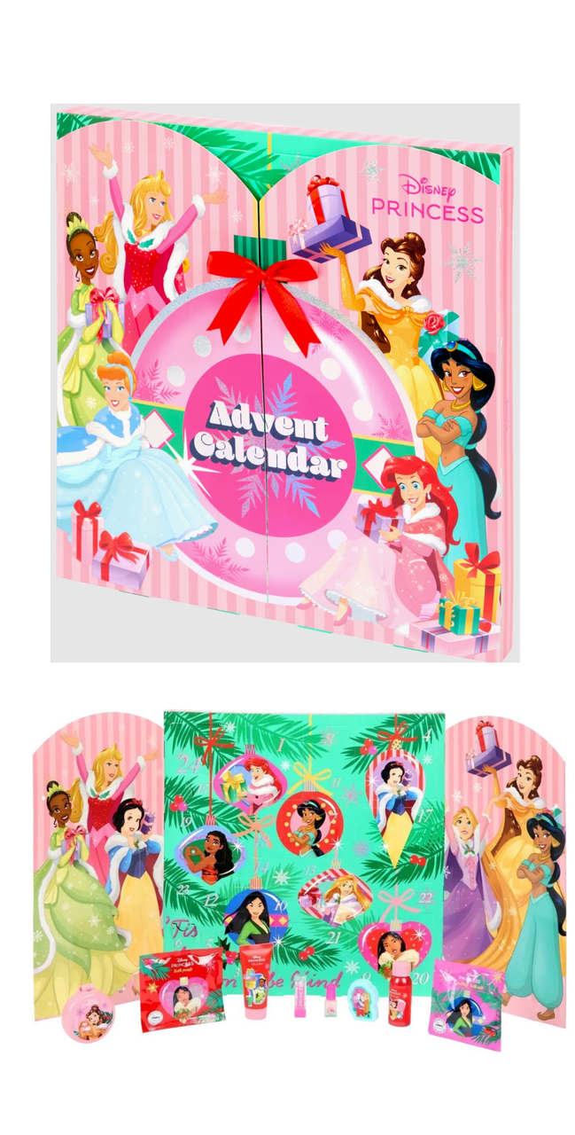 Набір Подарунок для Дівчат Новорічний Адвент календар Disney Princess Advent It Feels Like Party предмети міні косметики 24шт
