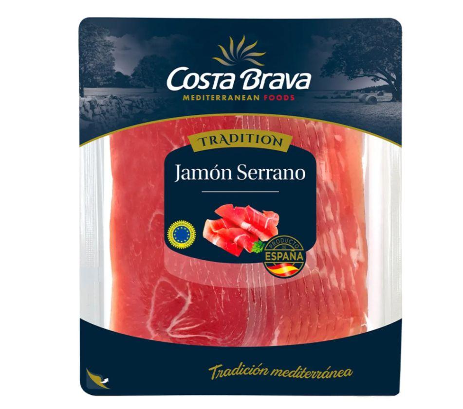 Хамон слайси Мясо іспанська свинина Costa Brava Jamon Serrano Tradition Коста Брава Серрано класичний Нарізка Блістер 250г