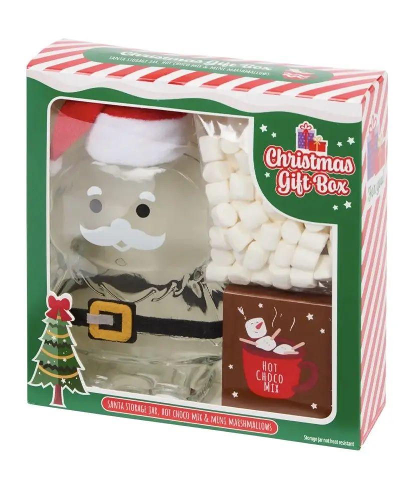 Набір Новорічний подарунок для приготування Гарячого шоколаду Beckys Christmas Gift Box Hot Mix Бекіс Склянка Санта Маршмелоу 3шт