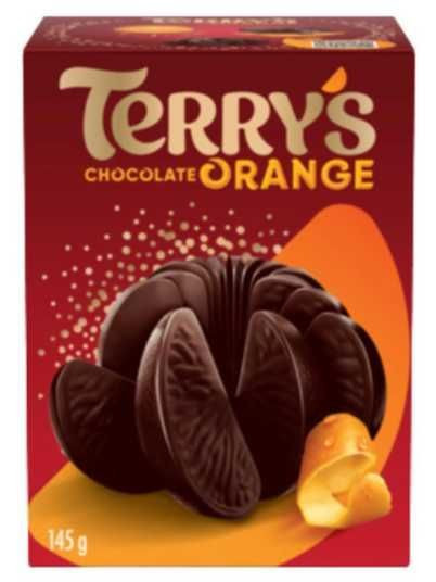 Шоколад у формі Апельсина чорний з апельсиновою Цедрою Terrys Chocolate Orange Peel Dark темний 145г