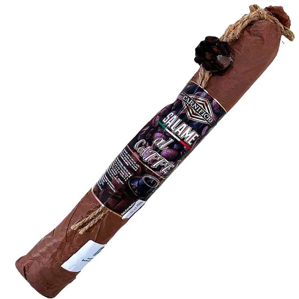 Ковбаса Салямі з Кавою сировялена Carnificio Salame salame al Caffe Саламі Карніфічіо свинина в натуральній оболонці Паличка 250г