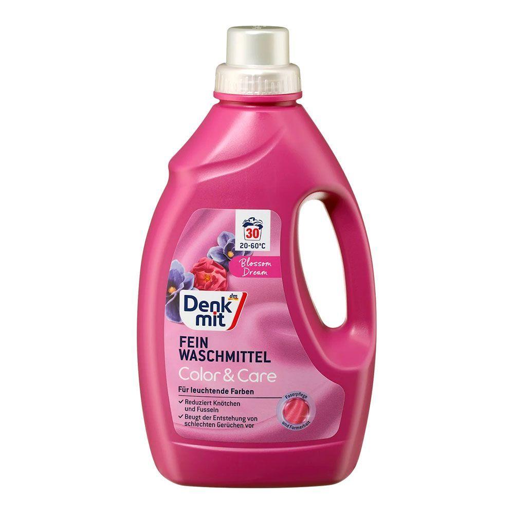 Гель для прання Кольорової білизни Denkmit Fein Waschmittel Color&Care Blossom Dream Денкміт Безфосфатний каністра 30прань 1500мл