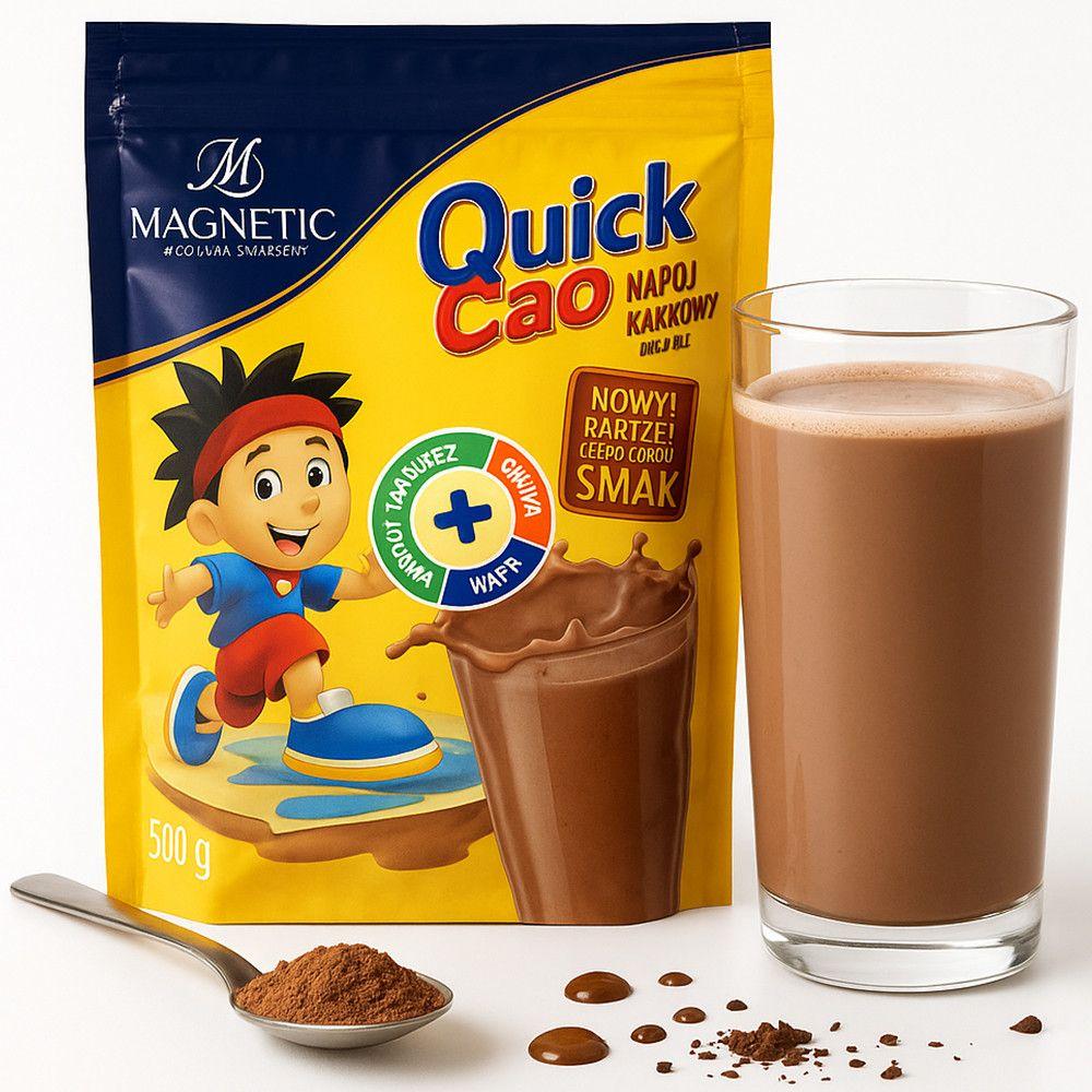 Какао напій розчинний Magnetic Quik Cao Kakaowy Магнетік квік Као смак Какао зіп Пакет 500г