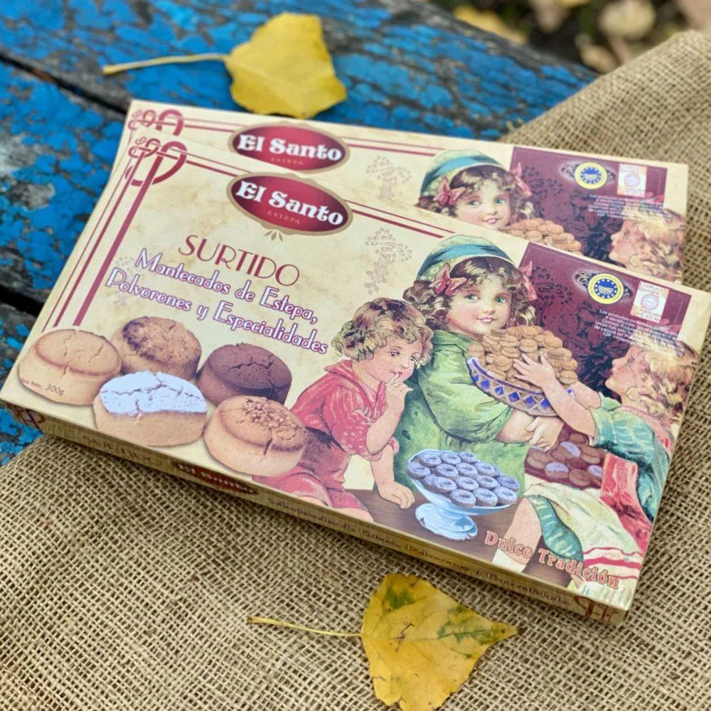 Набір Печиво Асорті Іспанське El Santo Surtido Mantecados de Estepa Polvorones Especialidades Ель Санто Польворонес 8шт 300г