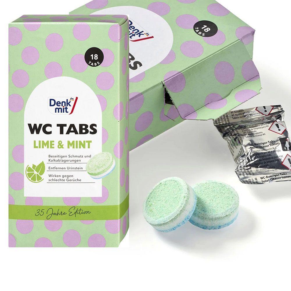 Таблетки для очищення Унітазів в бачок Denkmit WC Tabs Lime&Mint Денкміт для Видалення сечового каменю та вапняного Накипу 18шт