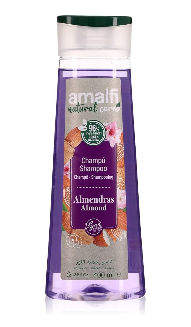 Шампунь для Волосся щоденний Amalfi Natural Care Almendras Almond 96% Origen Амалфі зволоження та блиск Мигдаль 400мл
