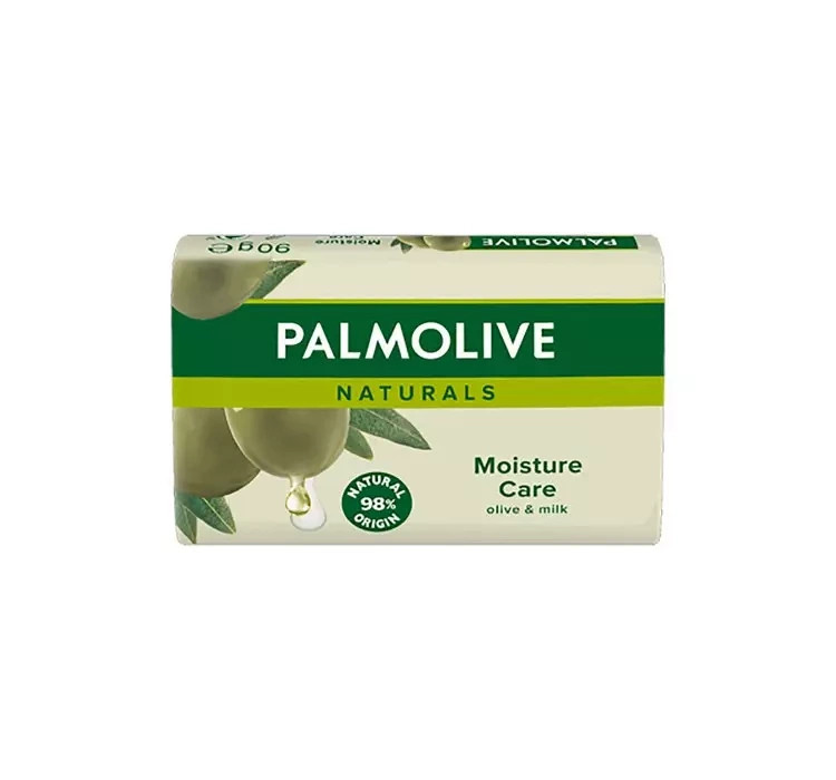 Мило для Тіла Palmolive Naturals Moisture Care Natural 98 Origin Olive&Milk Палмолів щоденне Зволоження та Догляд Кускове 90г