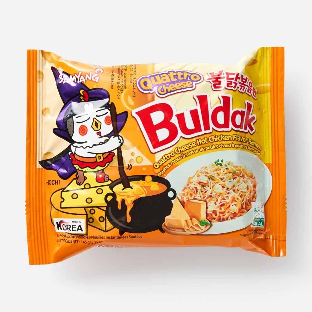Локшина Рамен з пшеничної муки Samyang Buldak Quattro Cheese Hot chicken Flavor Ramen Булдак Суп 4 сири з Куркою Гостра 130г