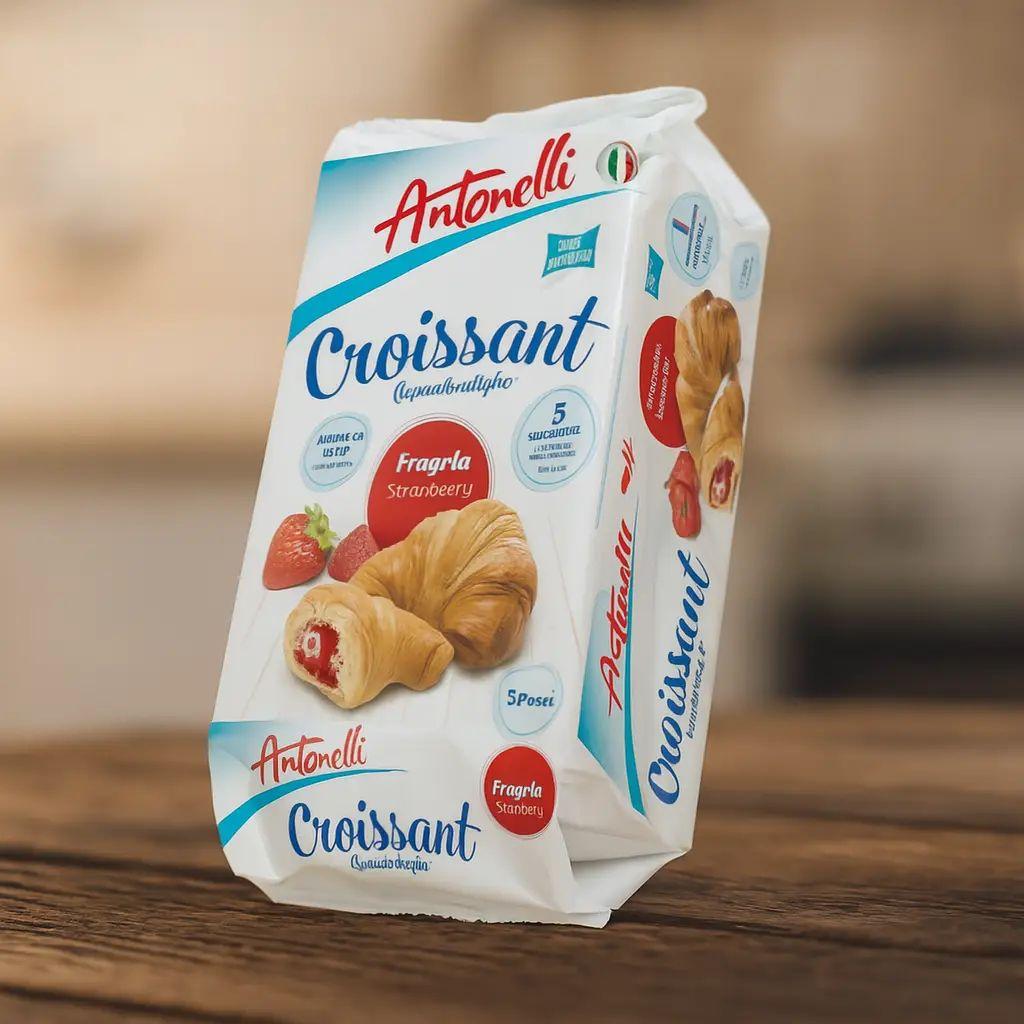 Круасан з листового тіста Antonelli Croissant Fragrla Strawberry Антонеллі з Полуничним кремом 5шт 225г