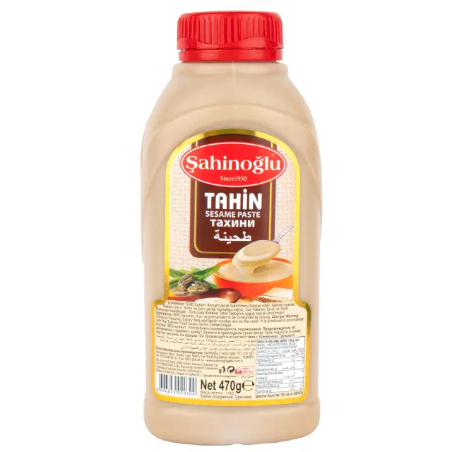 Соус дієтичний Тахіні Кунжутна паста Sahinoglu Tahin Sesame Paste 100% Сезам фітнес паста без цукру 470г