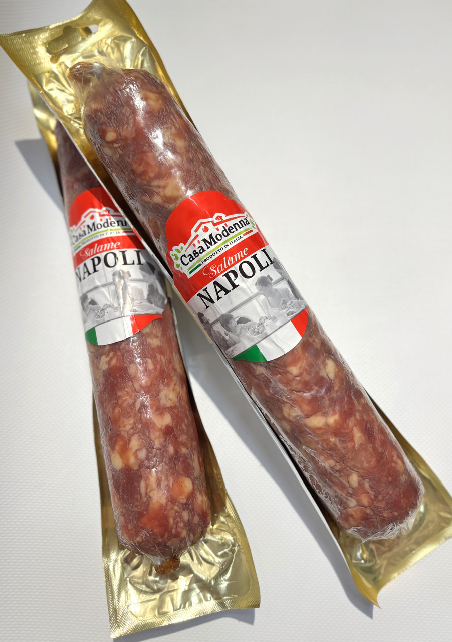 Ковбаса Салямі Casa Modena Salame Napoli Каза Модена Неаполітанська Сировялена свинина з спеціями Палочка 350г
