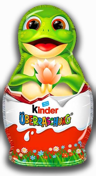 Шоколадна фігурка Пасхальна Жабка з іграшкою Kinder Surprise Easter Tiny Frog Кіндер сюрприз молочний шоколад 36г