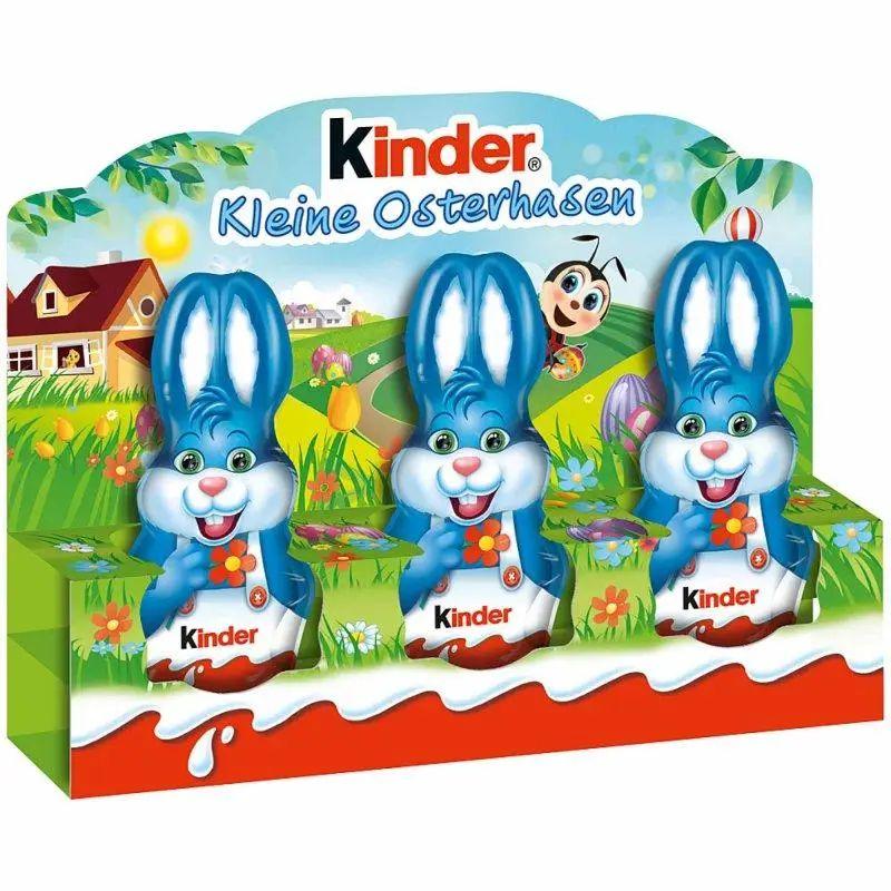Набір фігурки шоколадні Зайчики Подарунковий Kinder Schokolade Kleine Osterhasen Кіндер маленькі Великодні 3шт Коробка 45г