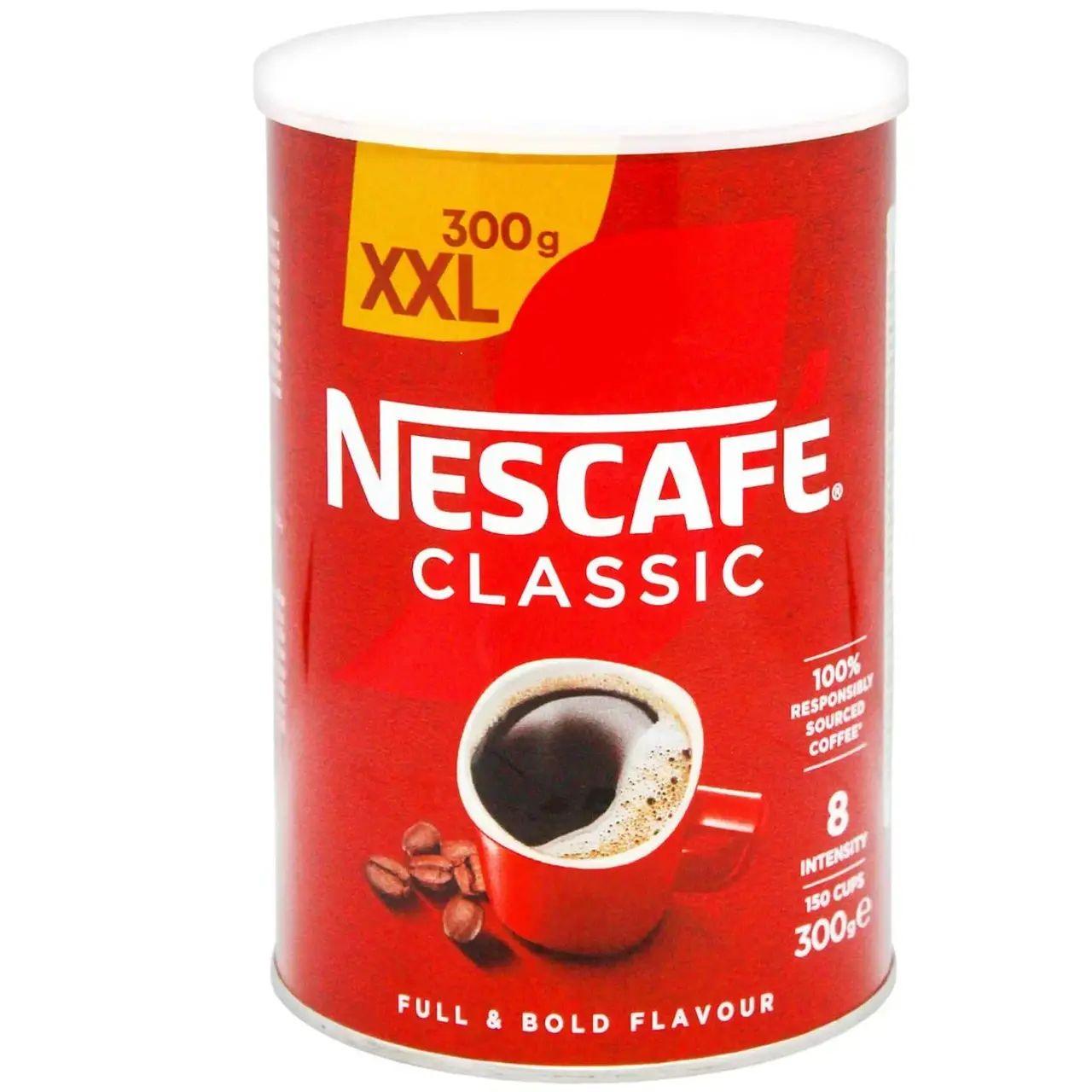 Кава розчинна Nescafe Classic Full&Bold Flavour 8 Intensity XXL Нескафе Класік Інтенсивний 150 порцій Банка з кришкою 300г