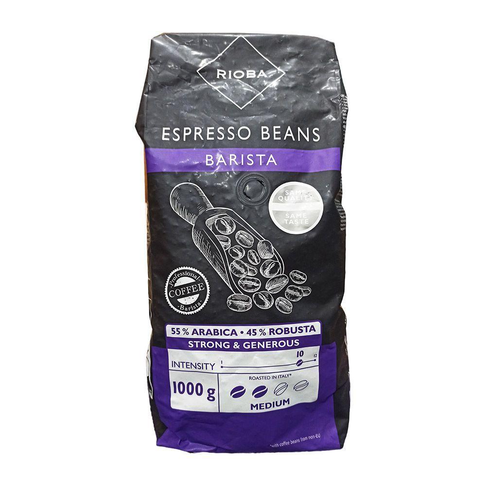 Кава в зернах Rioba Espresso Barista beans Arabica Robusta Strong&Generous Ріоба Еспресо Баріста Купаж Арабіки Міцна 1000г